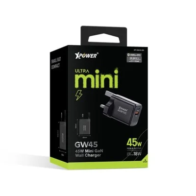 XPower GW45 45W PD 3.0-QC Gan Wall Charger - Black